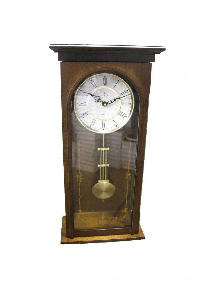 WOODEN PENDULUM CLOCK 500X220MMM