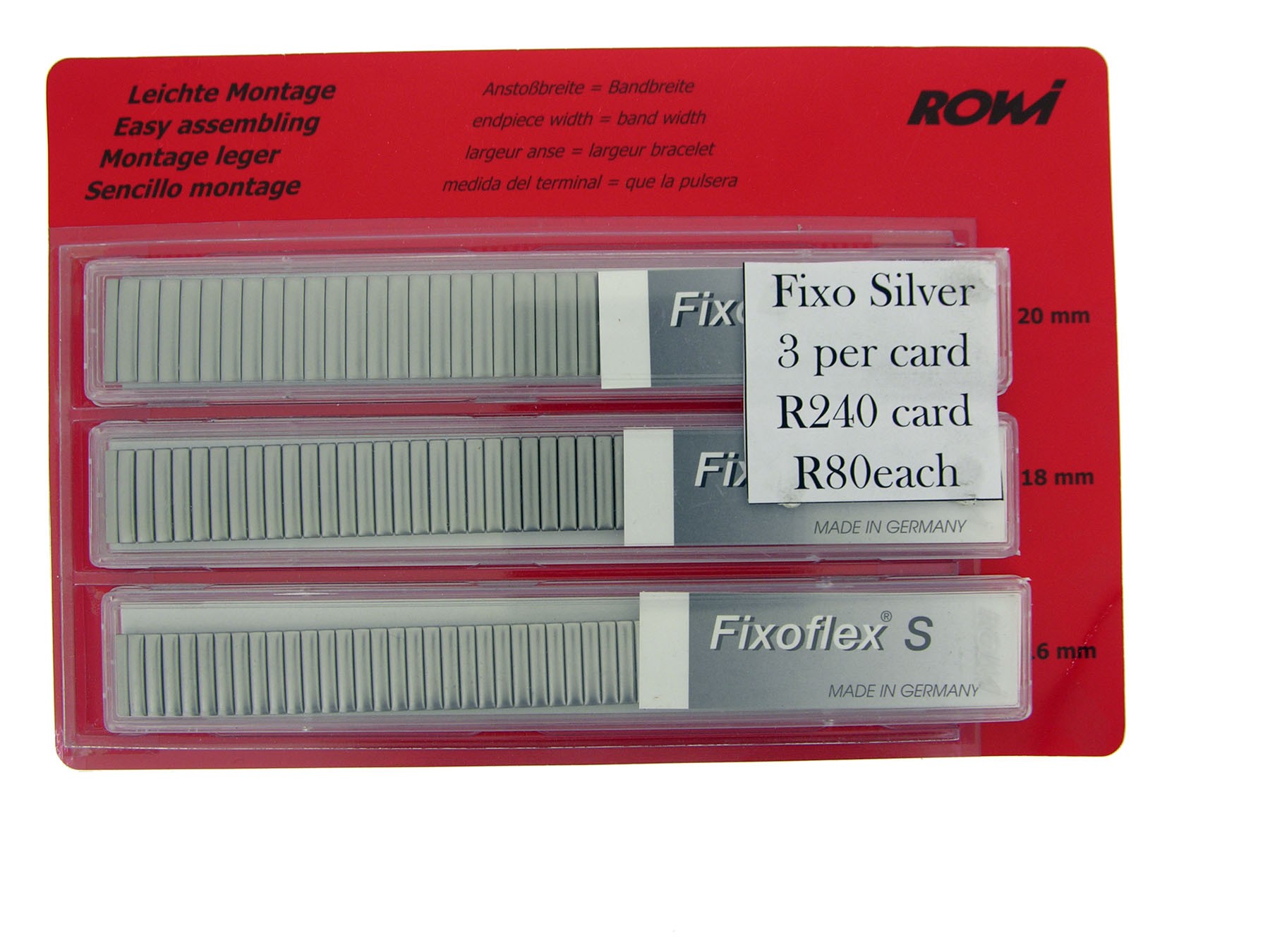 Rowi Fixo Silver 3 Per Card